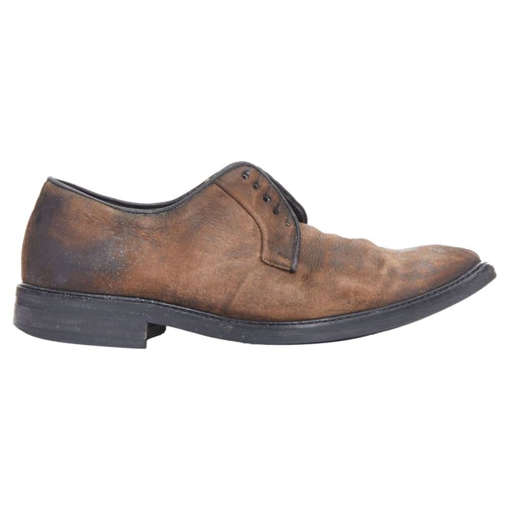 Lanvin Leather Slip On Laceless Brogues